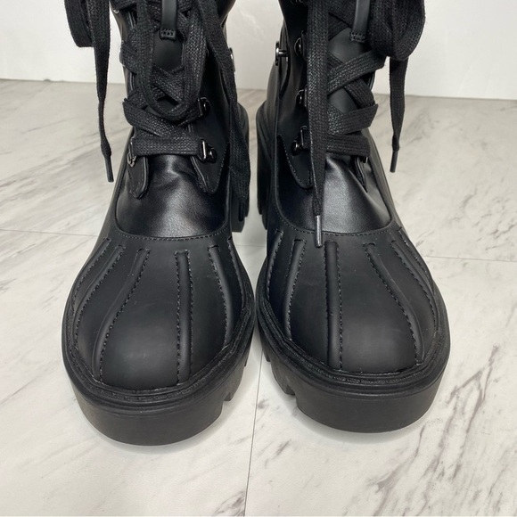 Steve Madden Northern Faux Fur Black Heeled Boot 9M - Picture 10 of 14